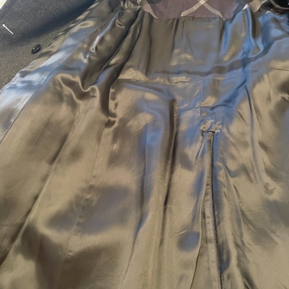 Burberry Brit Grey Wool Double Breasted Belted Coat - Picture 9 of 17